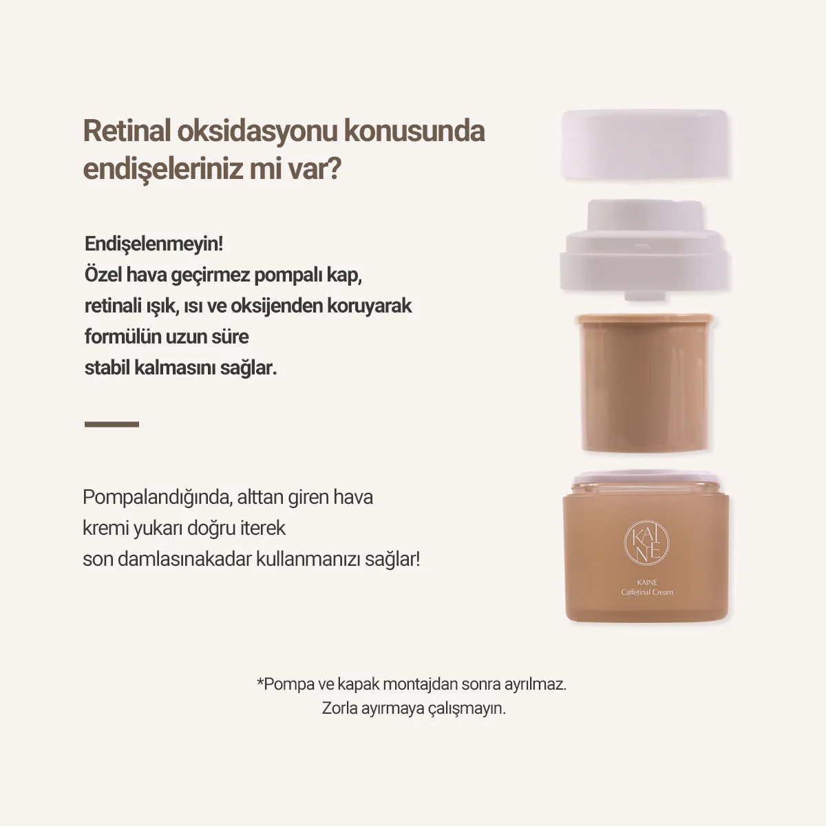 Kaine - Caffetinal Cream (İnce Çizgi ve Sarkma Karşıtı %0.03 Retinal ve %2 Kafeinli Krem) 50ml - Image 12