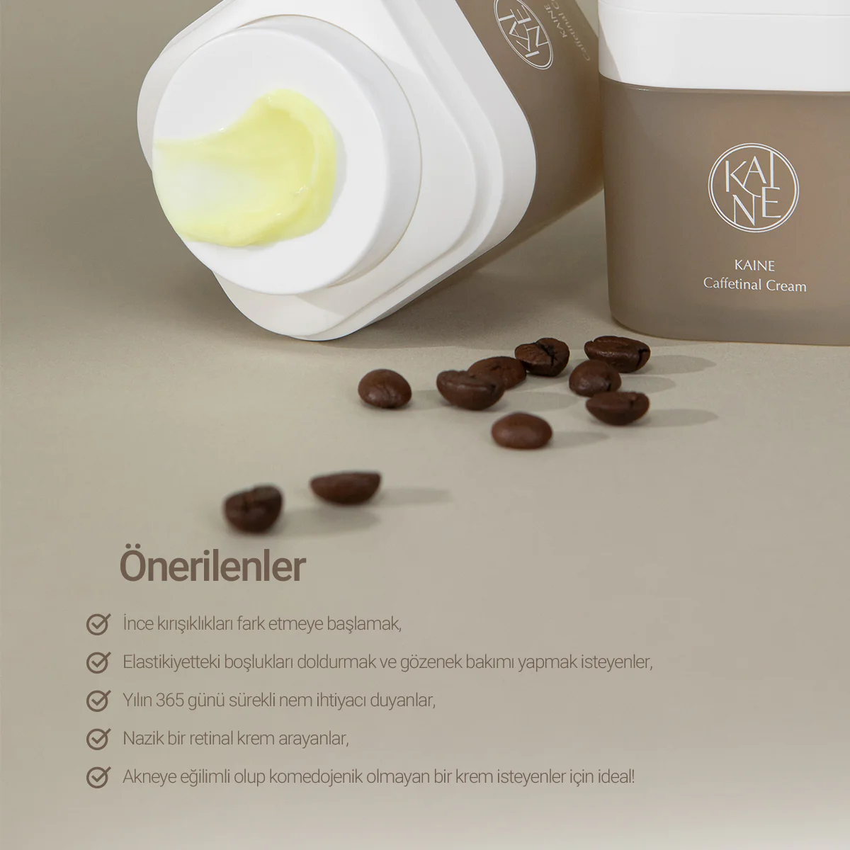 Kaine - Caffetinal Cream (İnce Çizgi ve Sarkma Karşıtı %0.03 Retinal ve %2 Kafeinli Krem) 50ml - Image 6