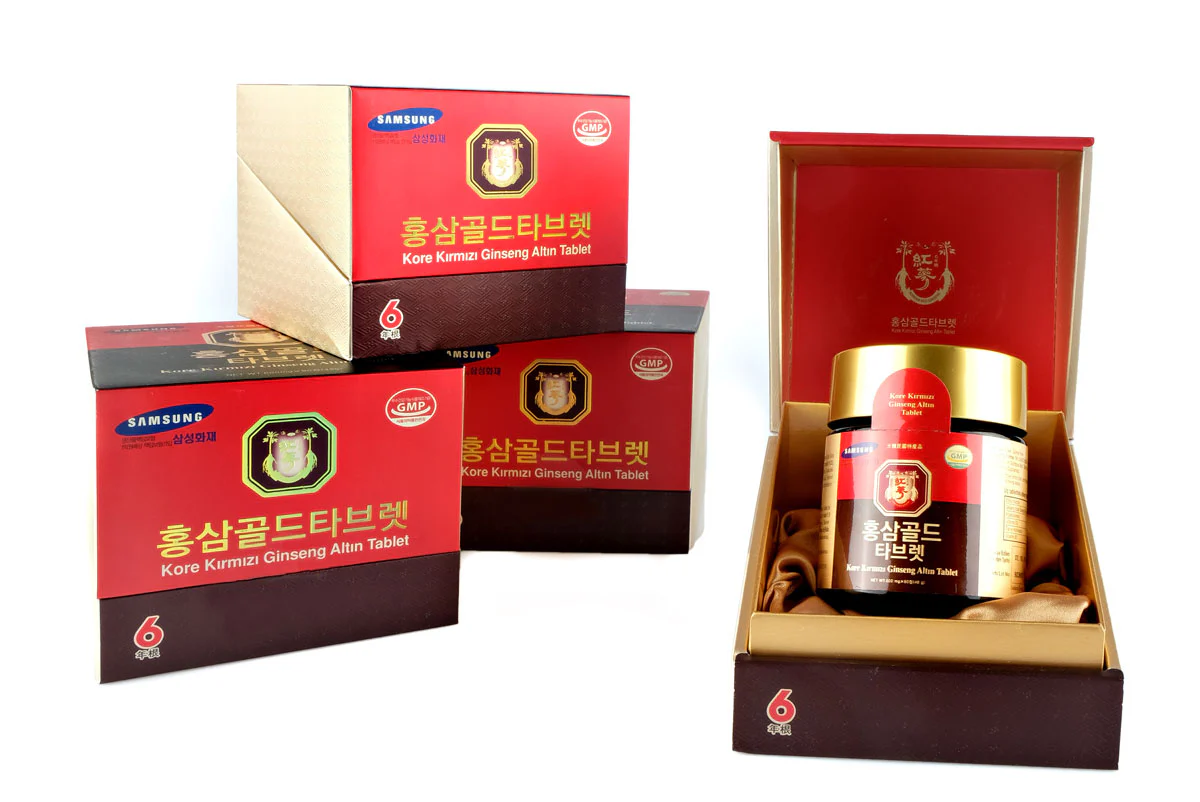 KGNF - Kore Kırmızı Ginseng Tablet 80 Tablet (48gr) Kırmızı Ginsengli Yaşlanma Karşıtı Takviye Edici Gıda (%22 Ginseng Oranı) - Image 2