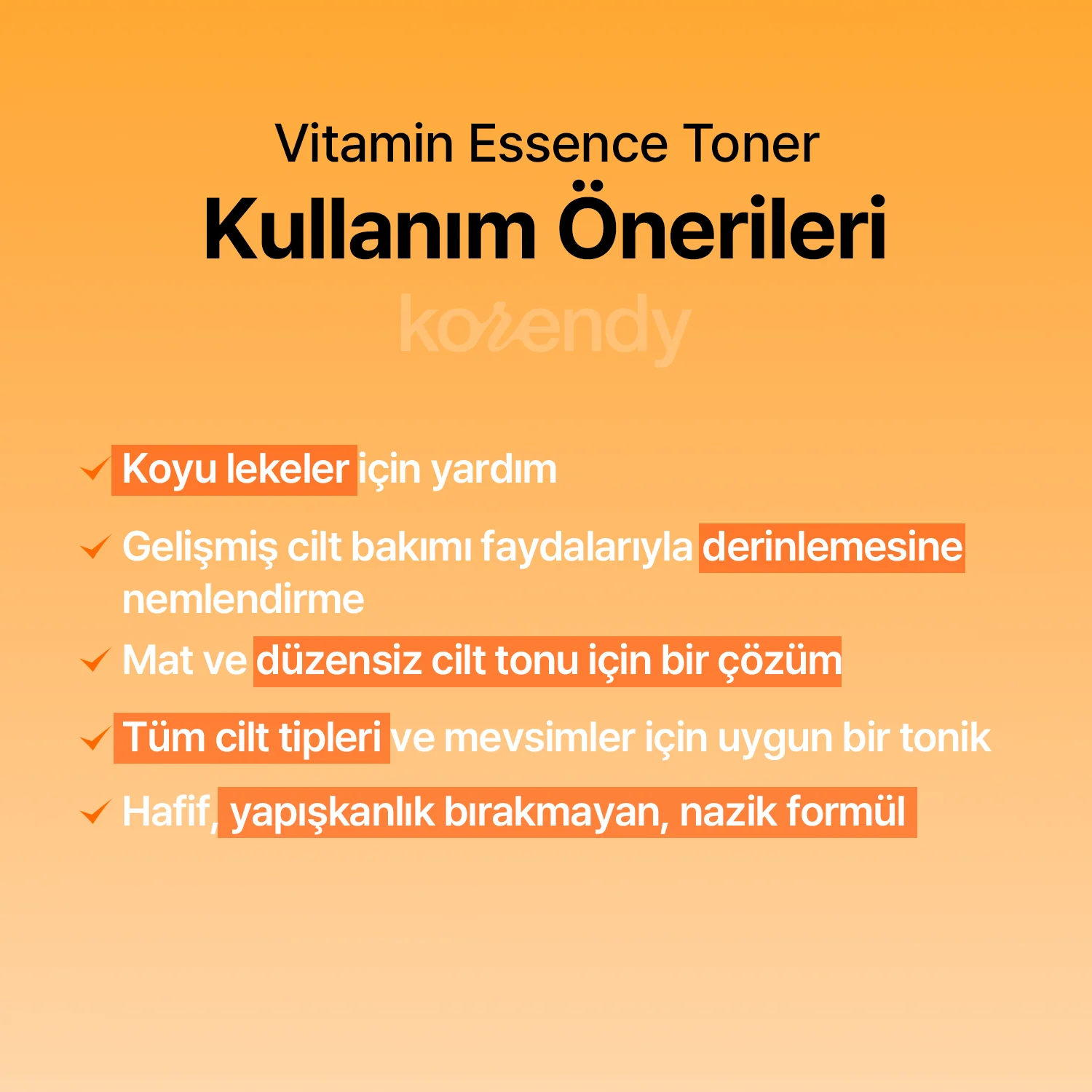 Klairs - Freshly Juiced Vitamin Essence Toner (Koyu Leke Önleyici ve Parlatıcı Çifte C Vitaminli ve Glutatyonlu Esans Tonik) - Image 5