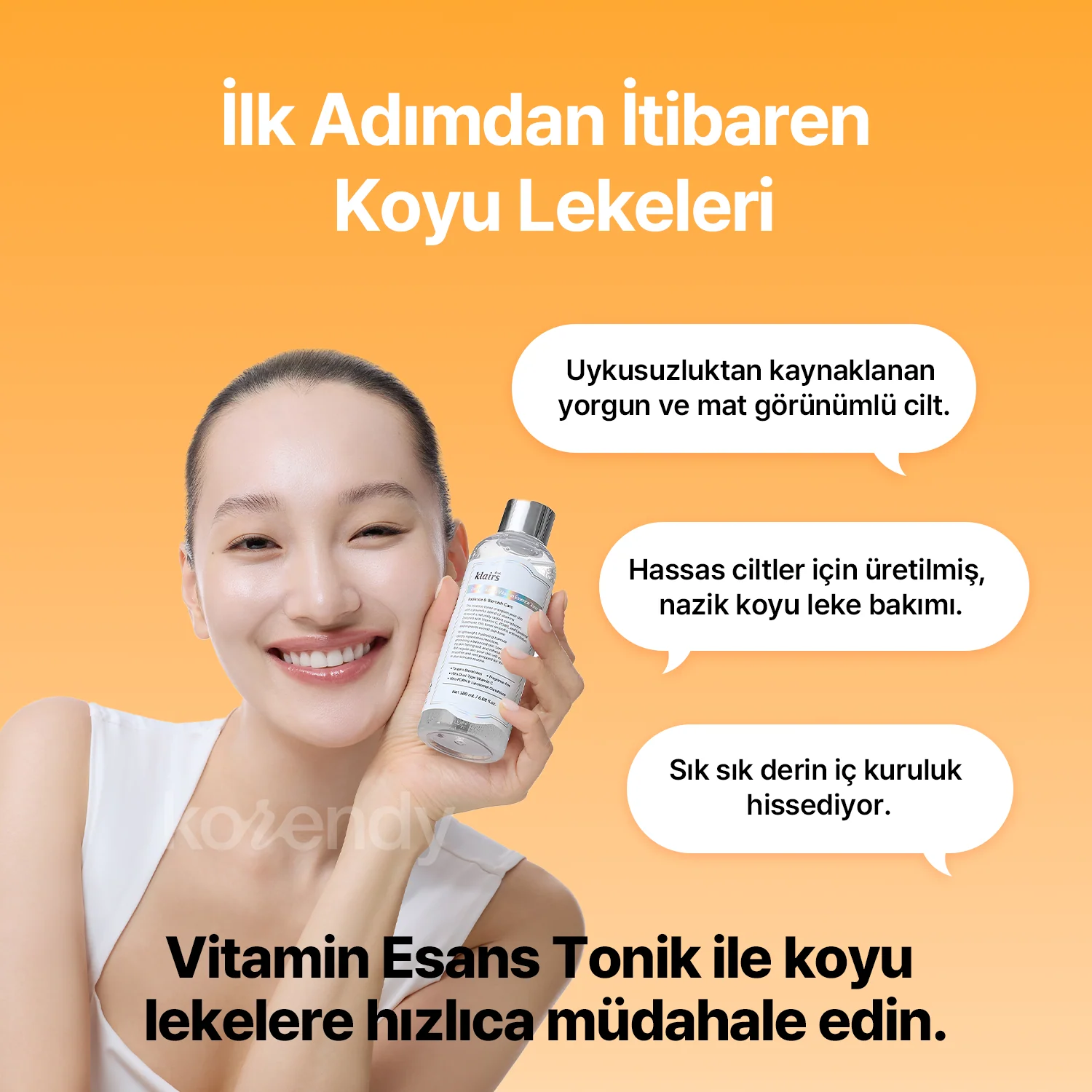 Klairs - Freshly Juiced Vitamin Essence Toner (Koyu Leke Önleyici ve Parlatıcı Çifte C Vitaminli ve Glutatyonlu Esans Tonik) - Image 6