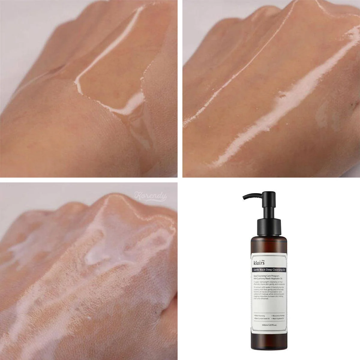 Klairs - Gentle Black Deep Cleansing Oil (Derin Makyaj Temizleme Yağı) 150ml - Image 4
