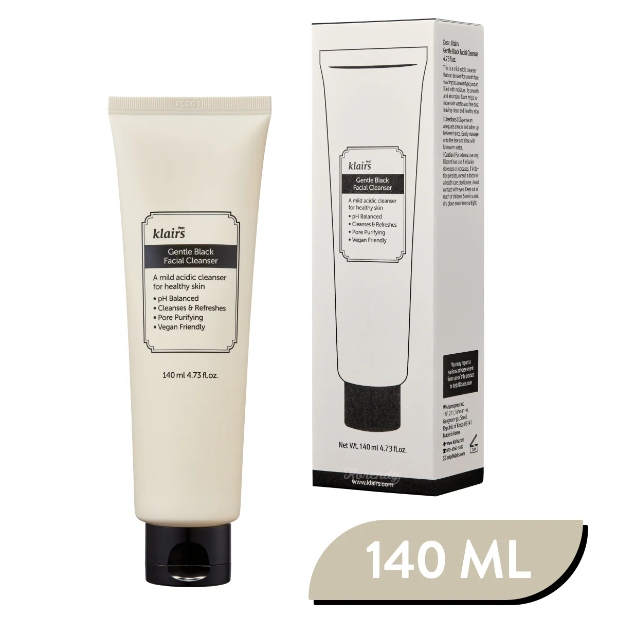 Klairs - Gentle Black Facial Cleanser (Düşük pH Antioksidan Bitkisel Temizleyici) - Image 3