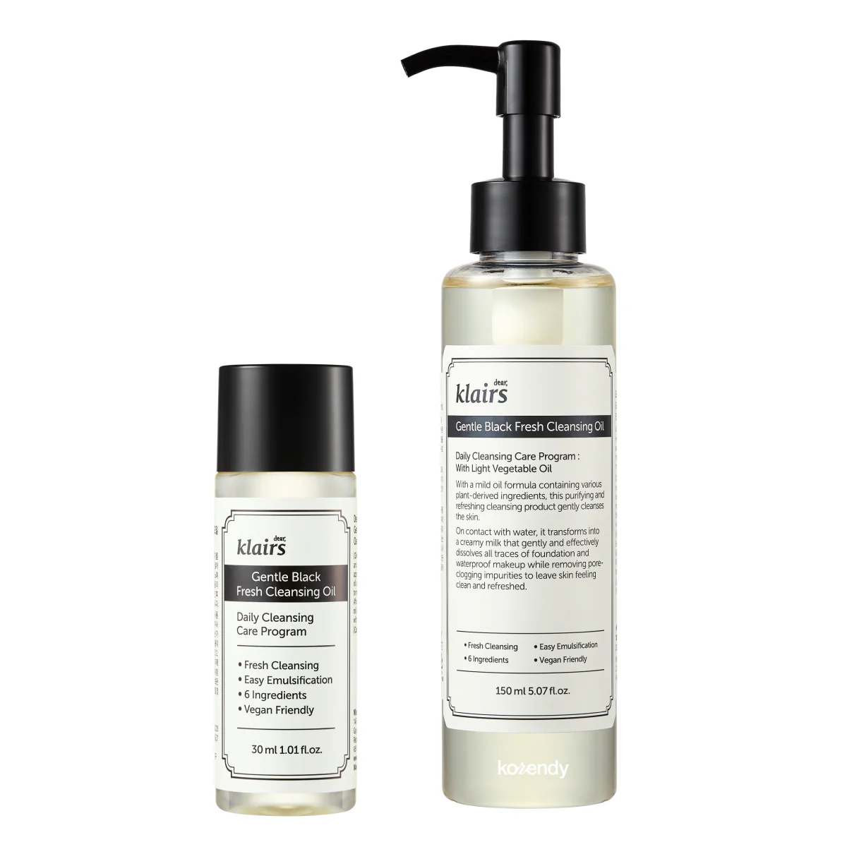Klairs - Gentle Black Fresh Cleansing Oil (Nazik Makyaj Temizleme Yağı)