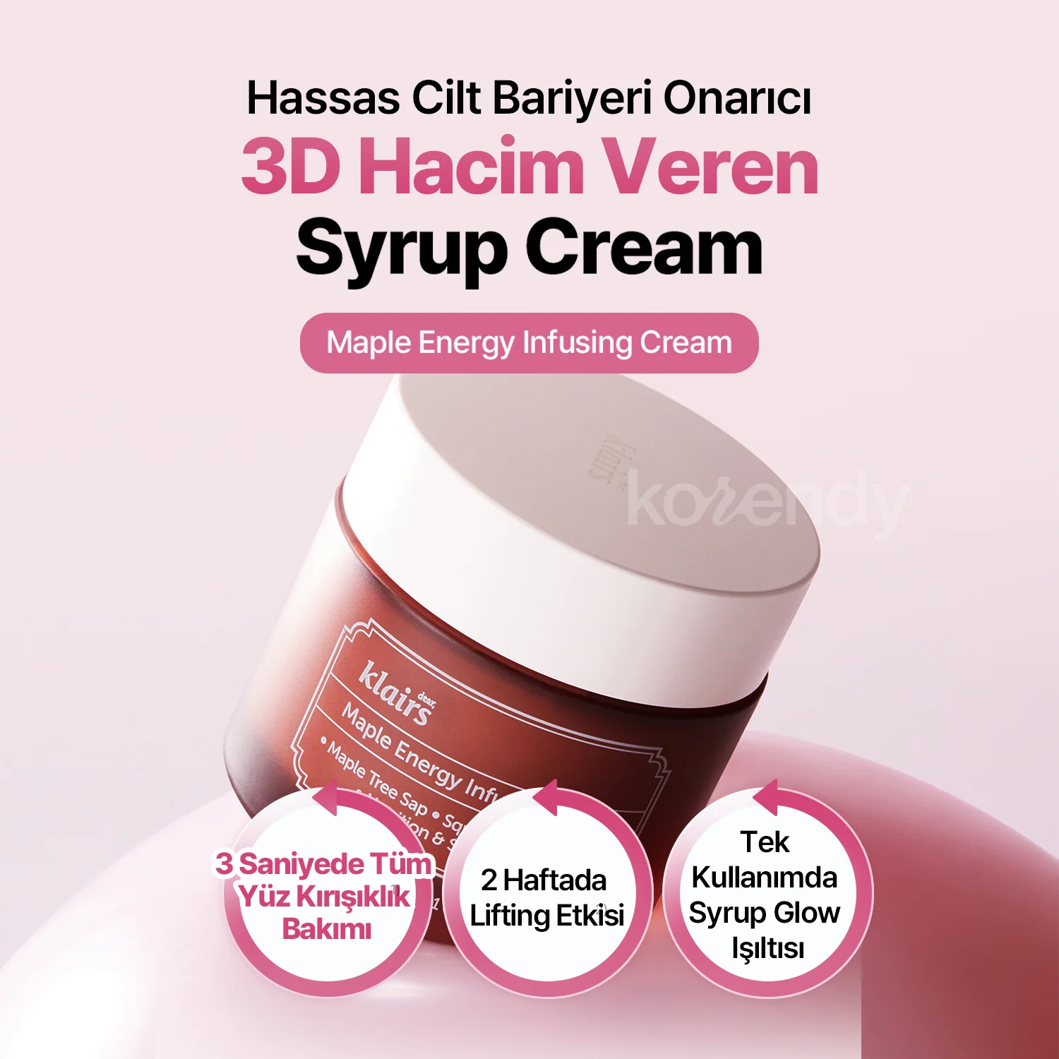 Klairs - Maple Energy Infusing Cream (Kırışıklık Sarkma Karşıtı 3 Çeşit Peptitli Lifting Krem) - Image 3