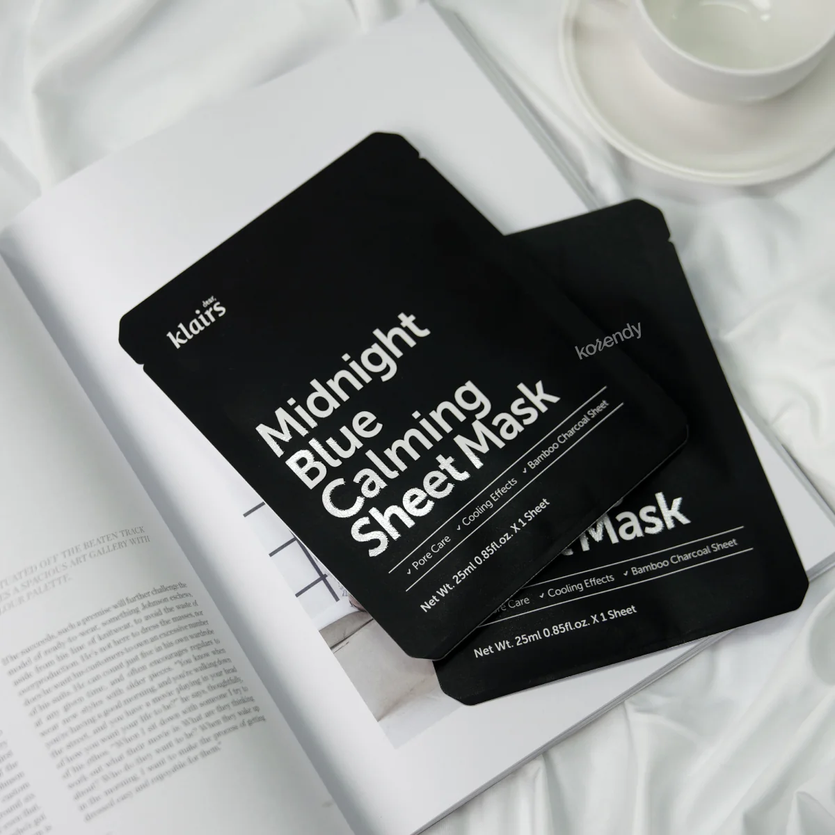 Klairs - Midnight Blue Calming Sheet Mask (Yatıştırıcı Sakinleştirici Nem Maskesi) 25ml - Image 5
