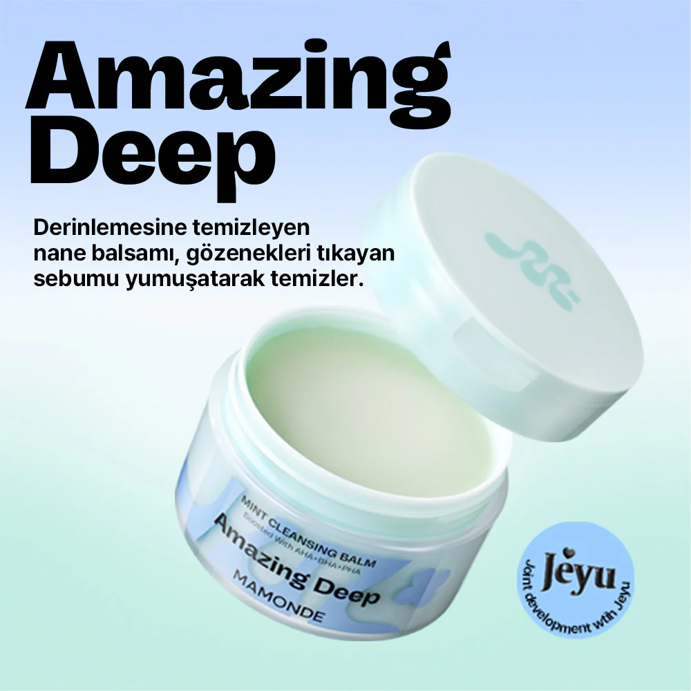 Mamonde - Amazing Deep Mint Cleansing Balm (Siyah Nokta Geniş Gözenek Önleyici AHA BHA PHA İçeren Temizleyici Balm) 90ml - Image 2