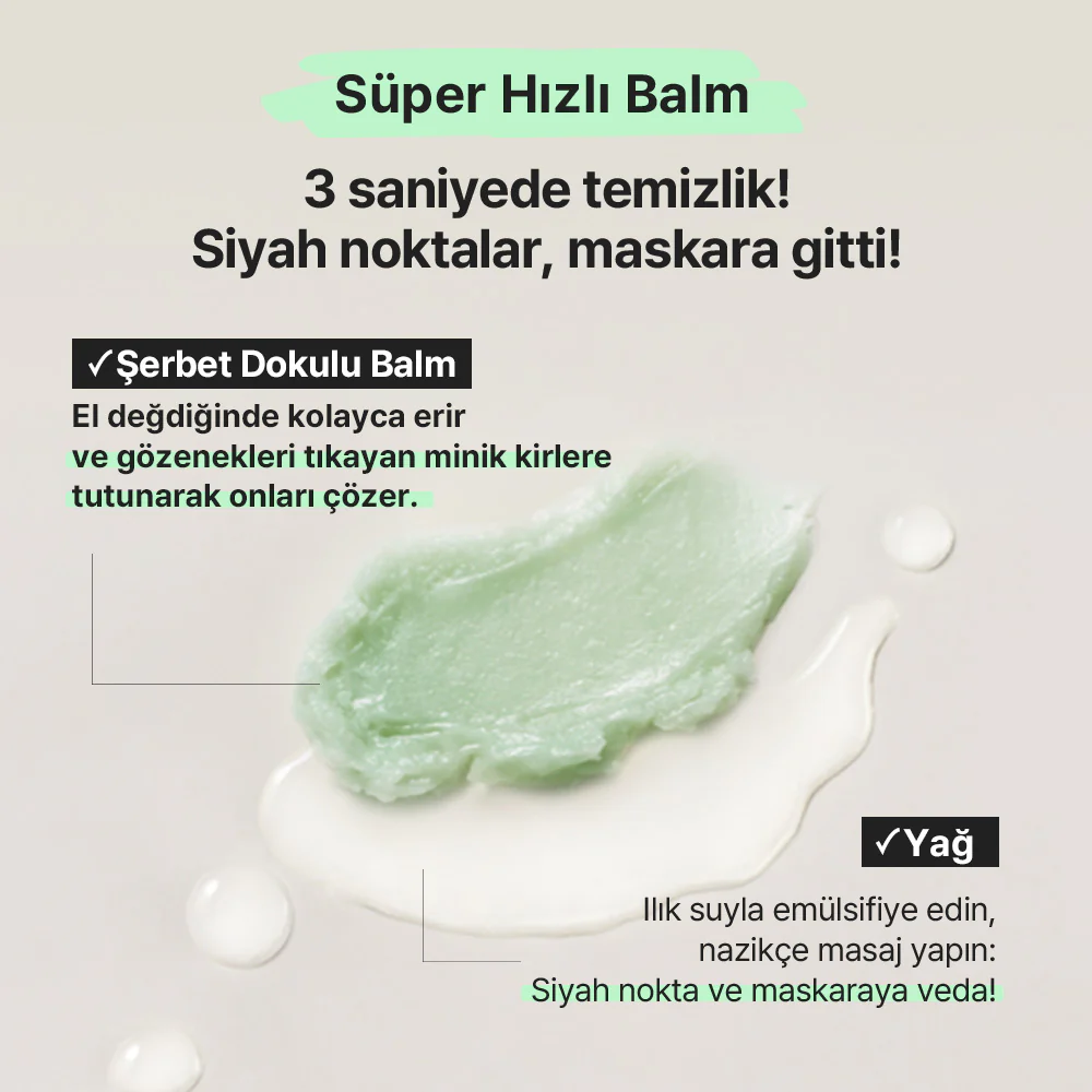 Mamonde - Amazing Deep Mint Cleansing Balm (Siyah Nokta Geniş Gözenek Önleyici AHA BHA PHA İçeren Temizleyici Balm) 90ml - Image 8