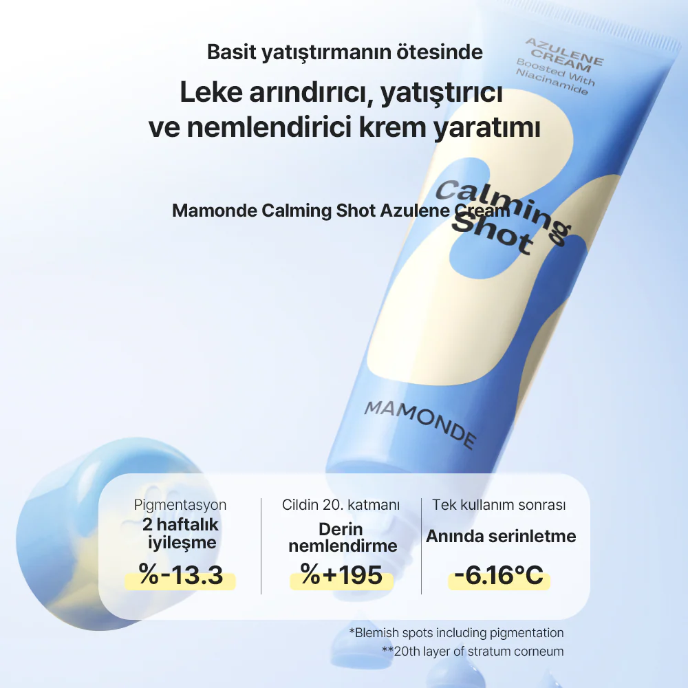 Mamonde - Calming Shot Azulene Cream (Isı Düşürücü Leke Karşıtı Mavi Azulenli Krem) 60ml - Image 3