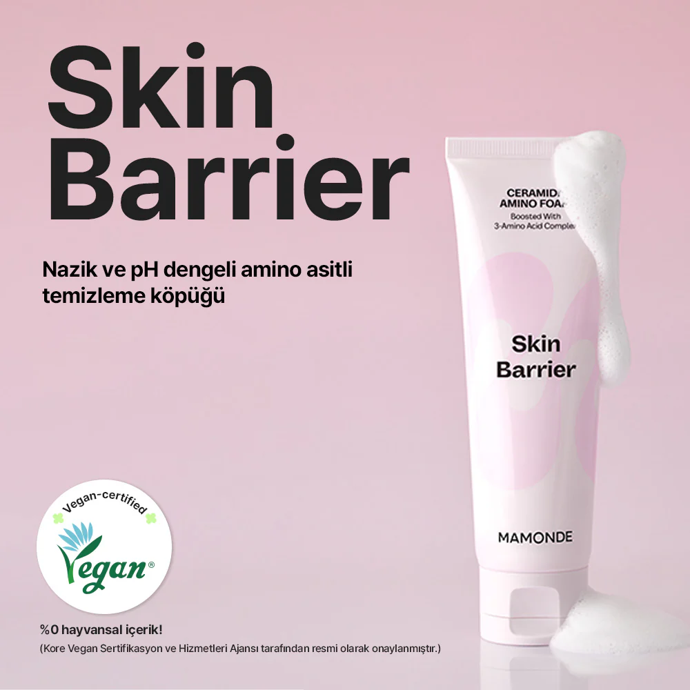 Mamonde - Ceramide Amino Foam (Makyaj ve İnce Toz Arındırıcı Bariyer Koruyucu Seramidli Temizleyici Köpük) 120gr - Image 2