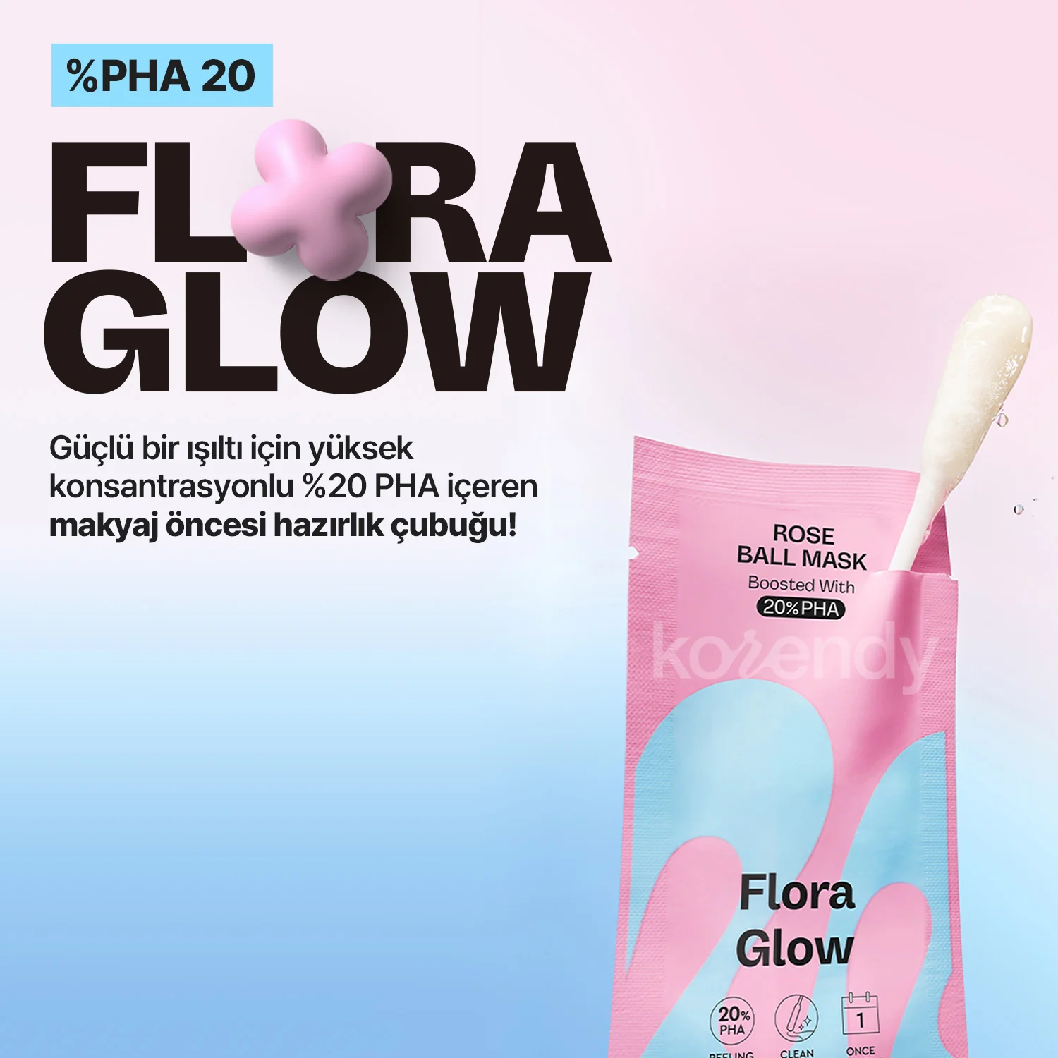 Mamonde - Flora Glow Rose Ball Mask (Doku Yenileyici ve Işıltı Verici %20 PHA & Gül PDRN İçeren Top Maske) 3.5ml - Image 3
