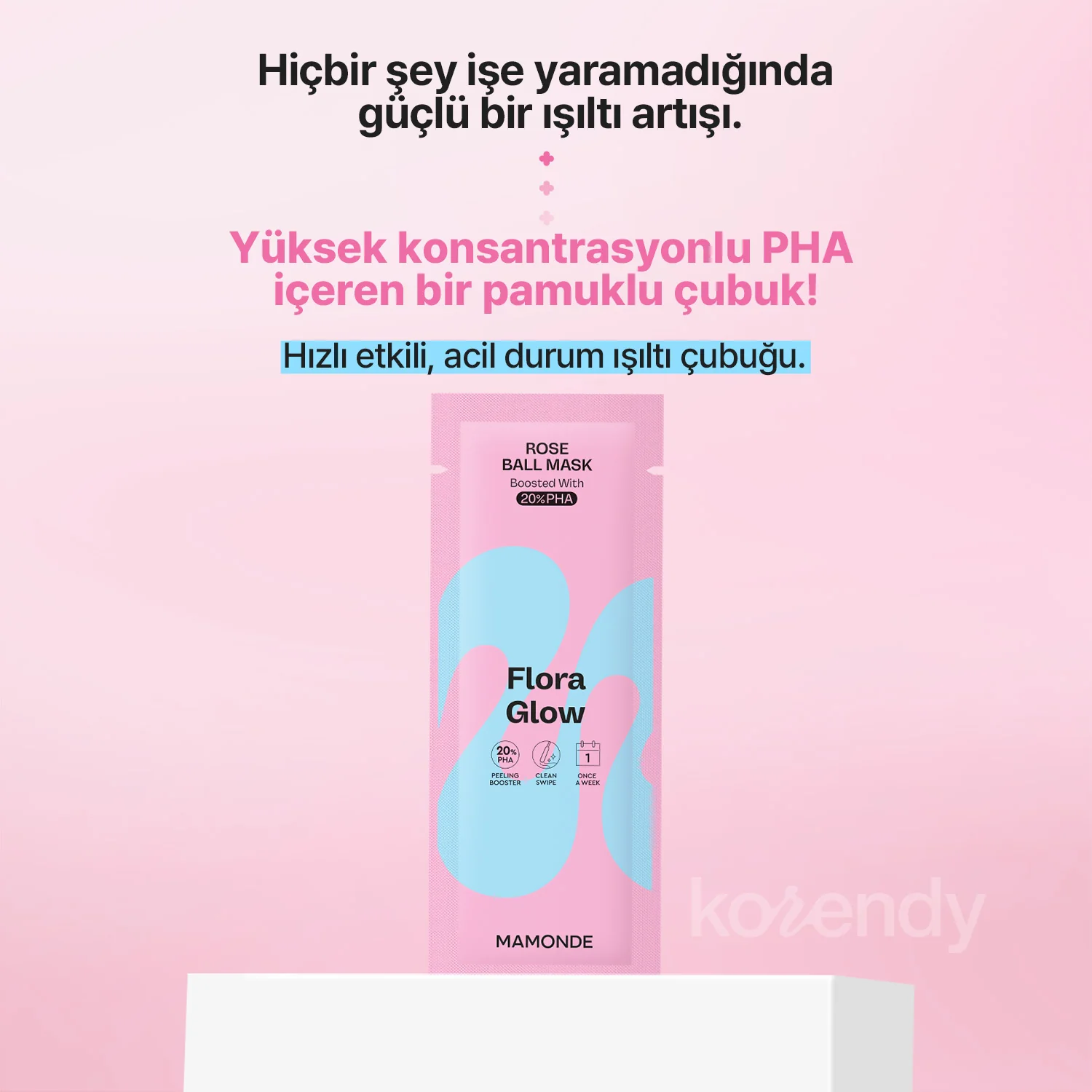 Mamonde - Flora Glow Rose Ball Mask (Doku Yenileyici ve Işıltı Verici %20 PHA & Gül PDRN İçeren Top Maske) 3.5ml - Image 4