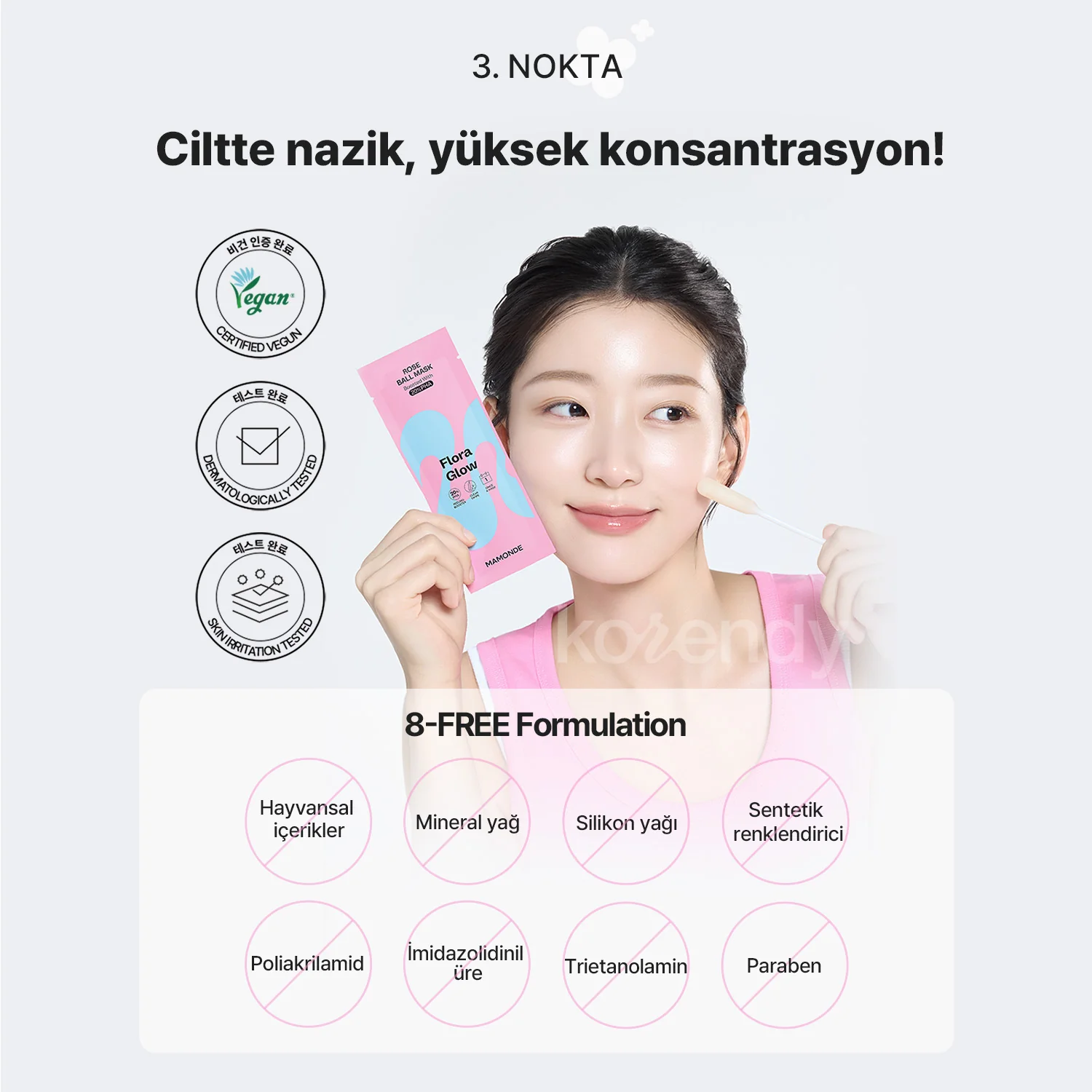 Mamonde - Flora Glow Rose Ball Mask (Doku Yenileyici ve Işıltı Verici %20 PHA & Gül PDRN İçeren Top Maske) 3.5ml - Image 8