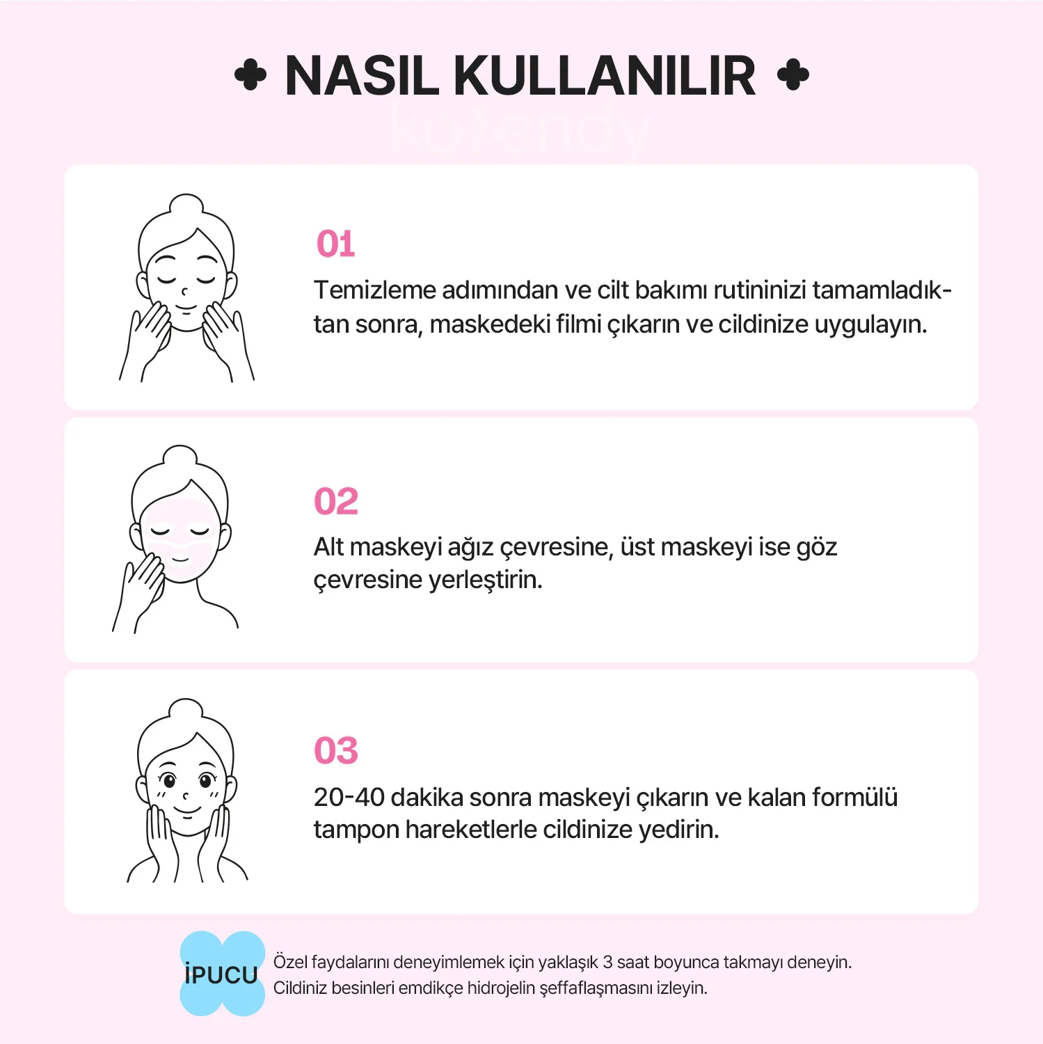 Mamonde - Flora Glow Rose Hydrogel Mask (Pürüzsüzlük Koruyucu ve Işıltı Artırıcı %10 PHA & Gül Peptitli Hidrojel Maske) 42g - Image 12