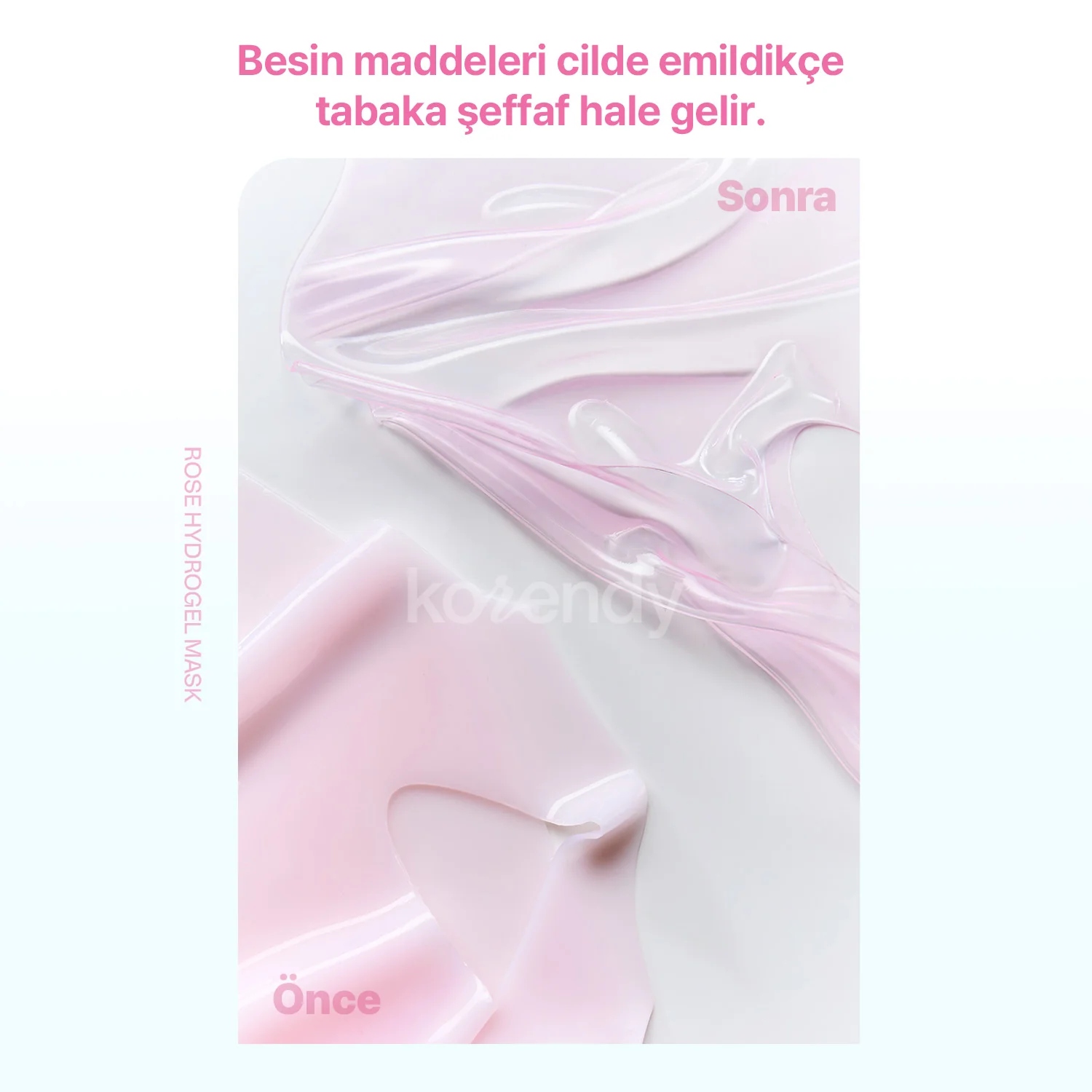 Mamonde - Flora Glow Rose Hydrogel Mask (Pürüzsüzlük Koruyucu ve Işıltı Artırıcı %10 PHA & Gül Peptitli Hidrojel Maske) 42g - Image 5