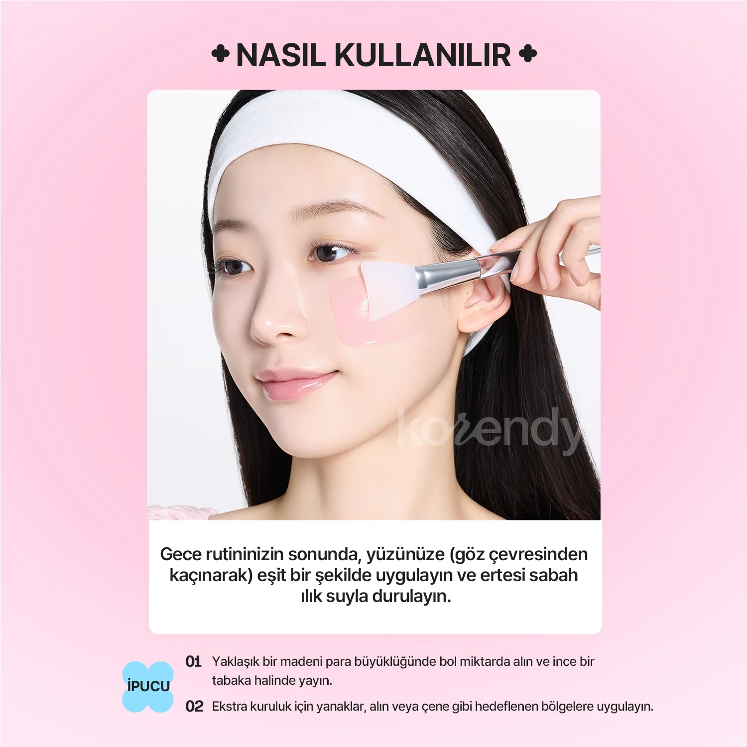 Mamonde - Flora Glow Rose Sleeping Mask (Pürüzsüzlük Koruyucu ve Parlatıcı %5 PHA & Gül PDRN İçeren Jel Uyku Maskesi) 80ml - Image 12