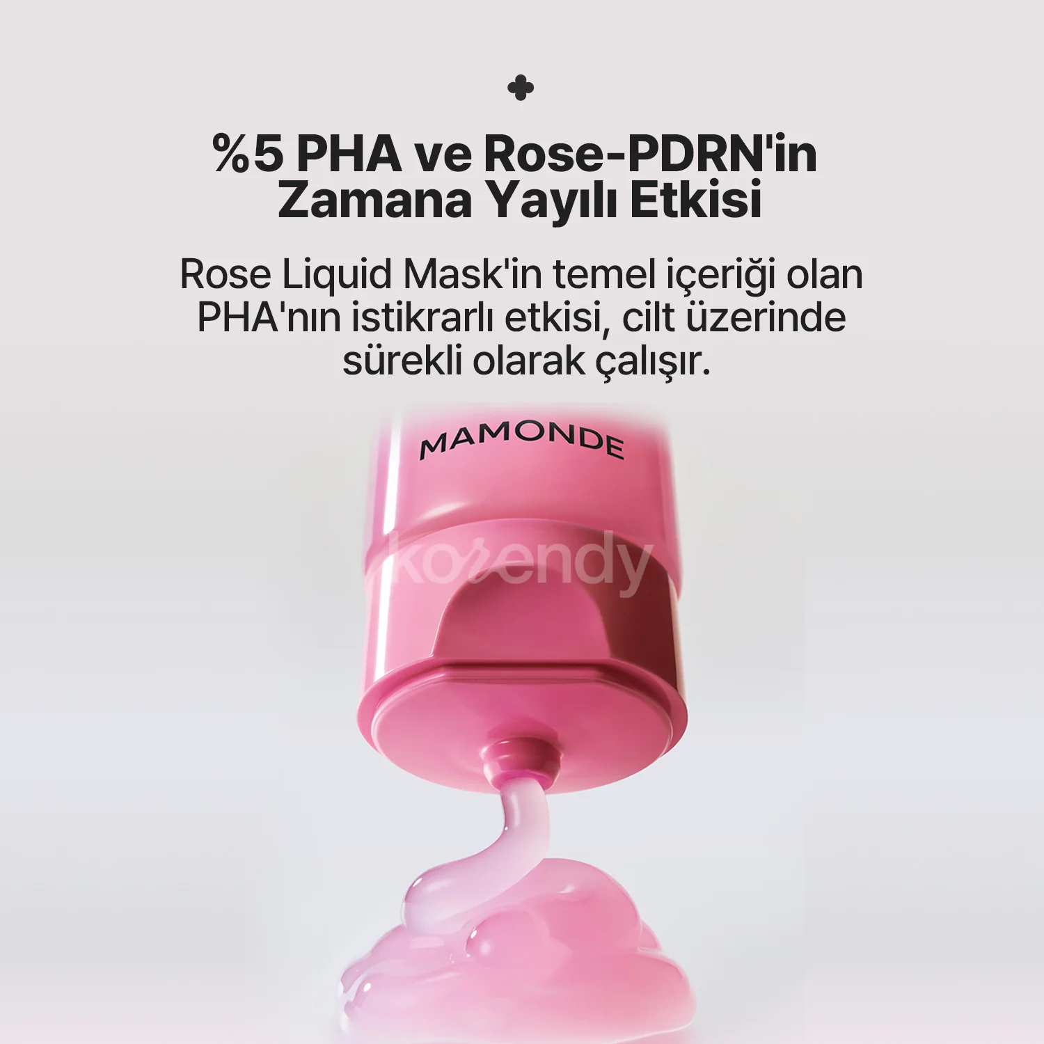 Mamonde - Flora Glow Rose Sleeping Mask (Pürüzsüzlük Koruyucu ve Parlatıcı %5 PHA & Gül PDRN İçeren Jel Uyku Maskesi) 80ml - Image 4
