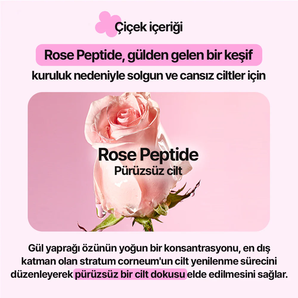Mamonde - Flora Glow Rose Smoothing Cream (Cildi Pürüzsüz ve Yumuşak Tutan Parlatıcı Gül Peptitli Krem) 50ml - Image 7