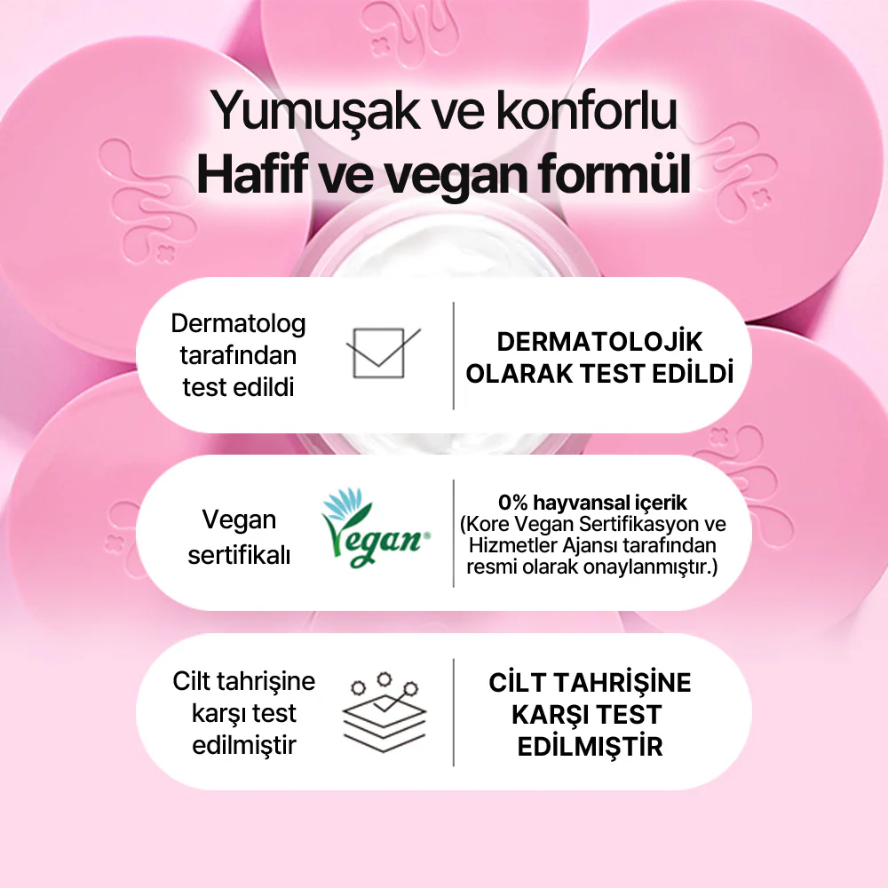 Mamonde - Flora Glow Rose Smoothing Cream (Cildi Pürüzsüz ve Yumuşak Tutan Parlatıcı Gül Peptitli Krem) 50ml - Image 8