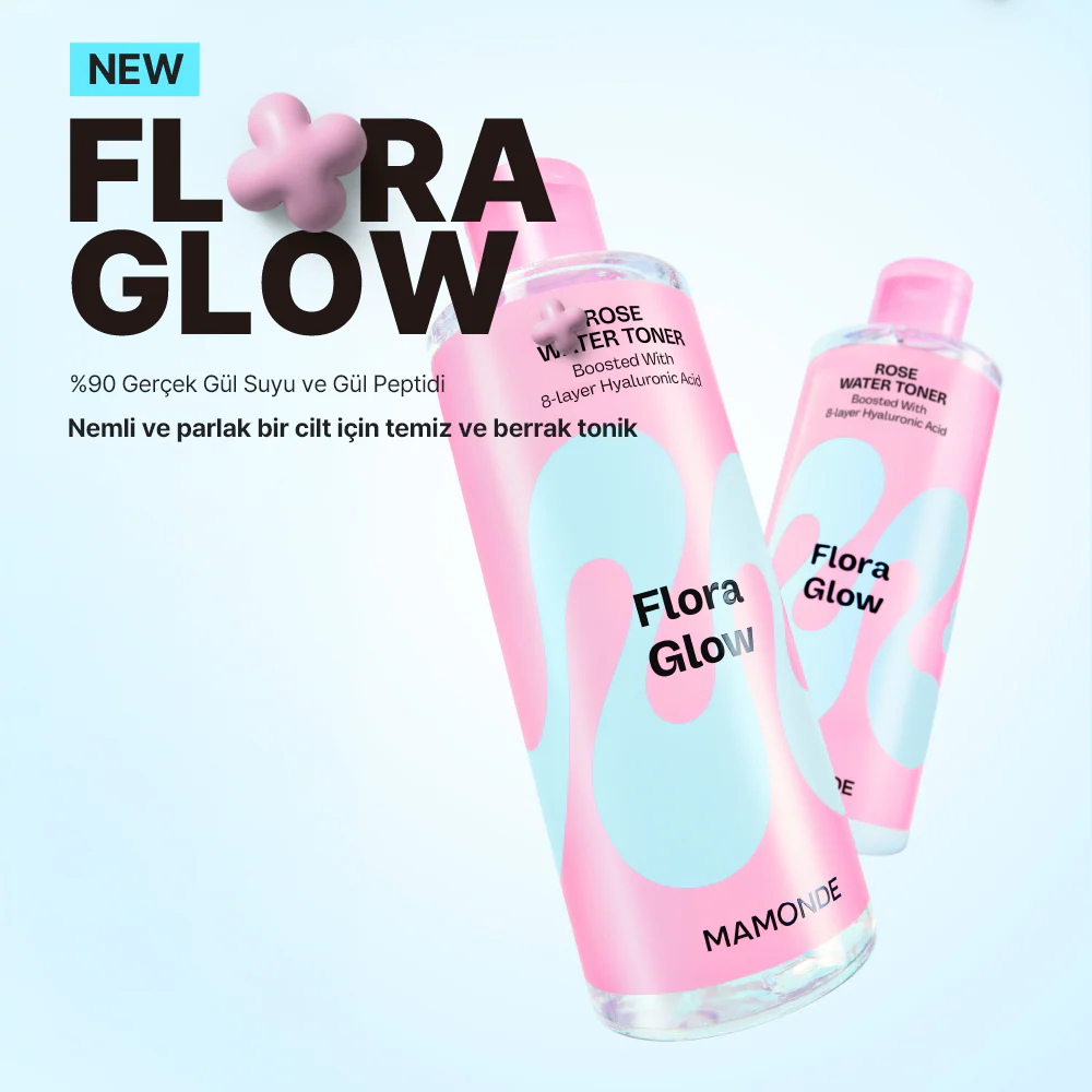 Mamonde - Flora Glow Rose Water Toner (%90 Gül Sulu ve Gül Peptitli Tonik) 300ml - Image 2