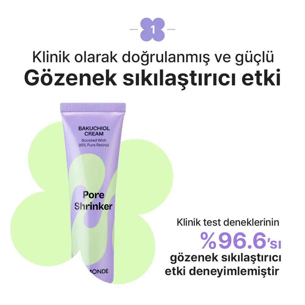 Mamonde - Pore Shrinker Bakuchiol Cream (Geniş Gözenek ve İnce Çizgi Önleyici Bakuchiol İçeren Krem) 60ml - Image 3
