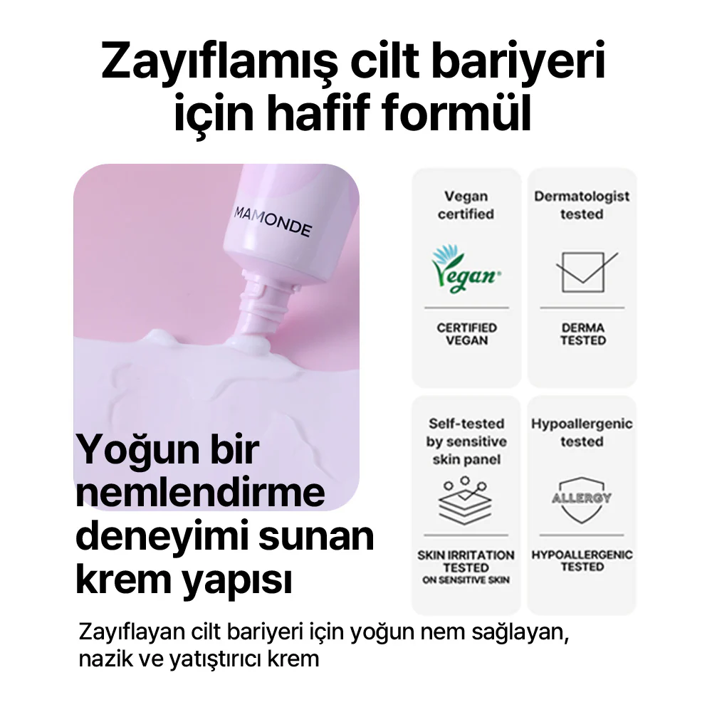 Mamonde - Probiotics Ceramide Intense Cream (Bariyer Koruyucu Nemlendirici Seramidli Krem) 60ml - Image 6