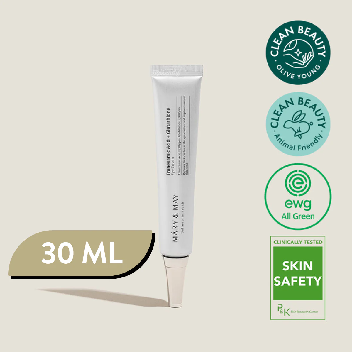 Mary & May - Tranexamic Acid + Glutathione Eye Cream (Leke Karşıtı ve Parlatıcı Göz & Yüz Kremi) - Image 3