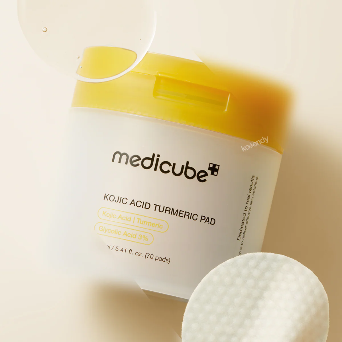 Medicube - Kojic Acid Turmeric Pad (Arındırıcı ve Leke Önleyici Kojik Asit ve Glikolik Asitli Tonik Ped) 160ml - Image 3