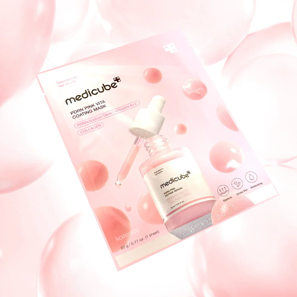 Medicube - PDRN Pink Vita Coating Mask (Nemlendirici ve Besleyici Somon PDRN ve Pembe B12 Vitaminli Kağıt Maske) 22g - Image 3