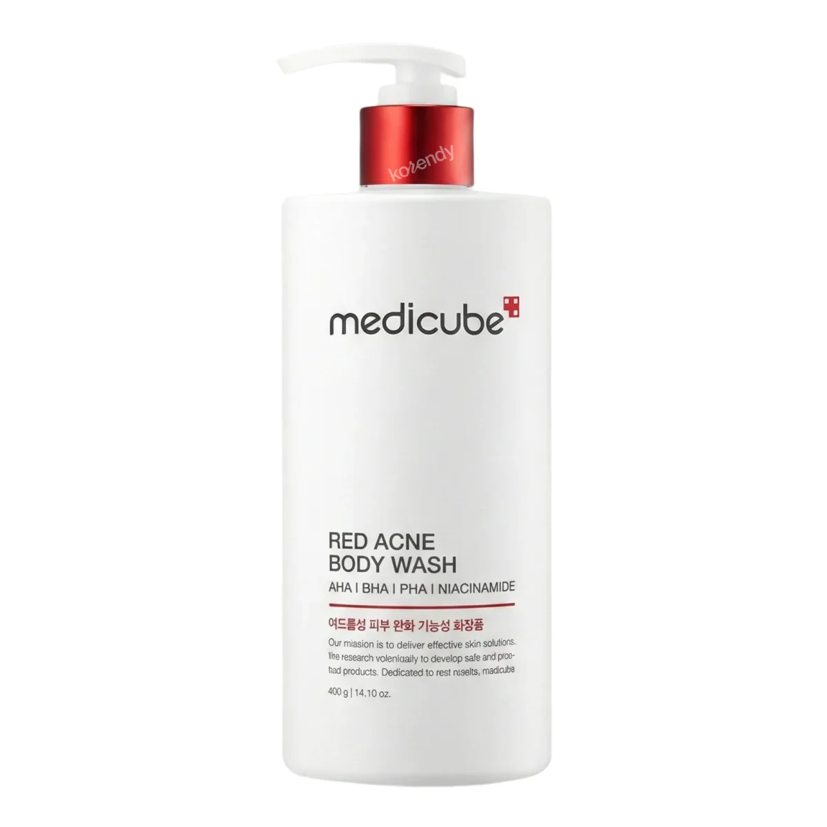 Medicube - Red Acne Body Wash (Vücut Aknesi ve Gözenek Önleyici Niacinamide ve  Salisilik Asitli Vücut Temizleyicisi) 400g