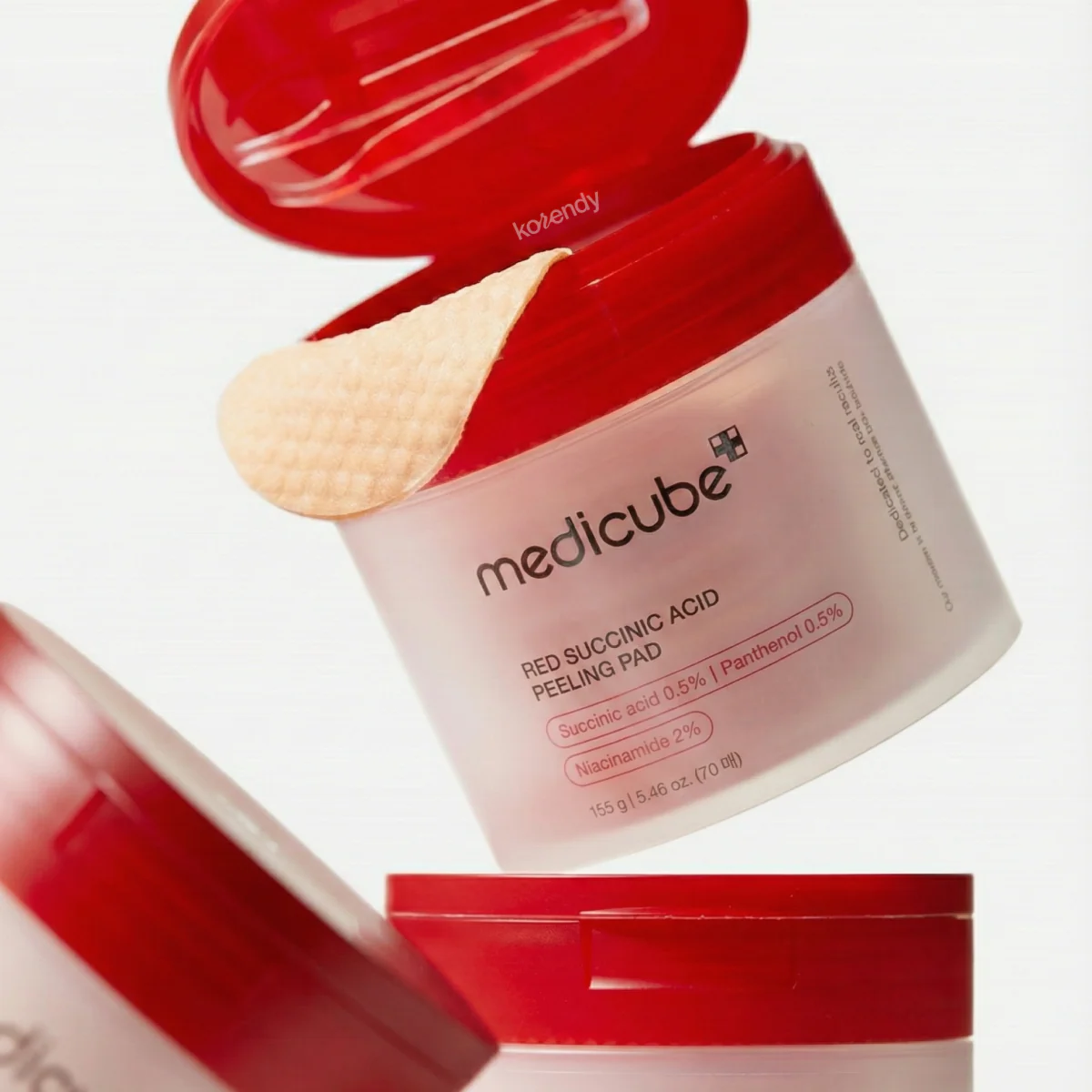 Medicube - Red Succinic Acid Peeling Pad (Arındırıcı ve Akne Önleyici Süksinik Asit ve Niacinamide İçeren Peeling Tonik Ped) 155g - Image 3