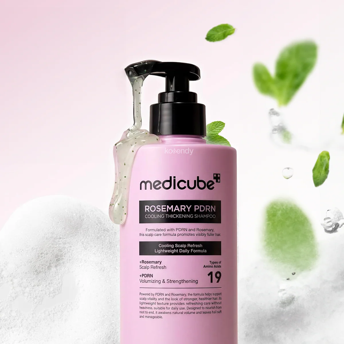 Medicube - Rosemary PDRN Cooling Thickening Shampoo (Ferahlatıcı ve Destekleyici Biberiye PDRN ve Amino Asit Destekli Şampuan) 400ml - Image 2