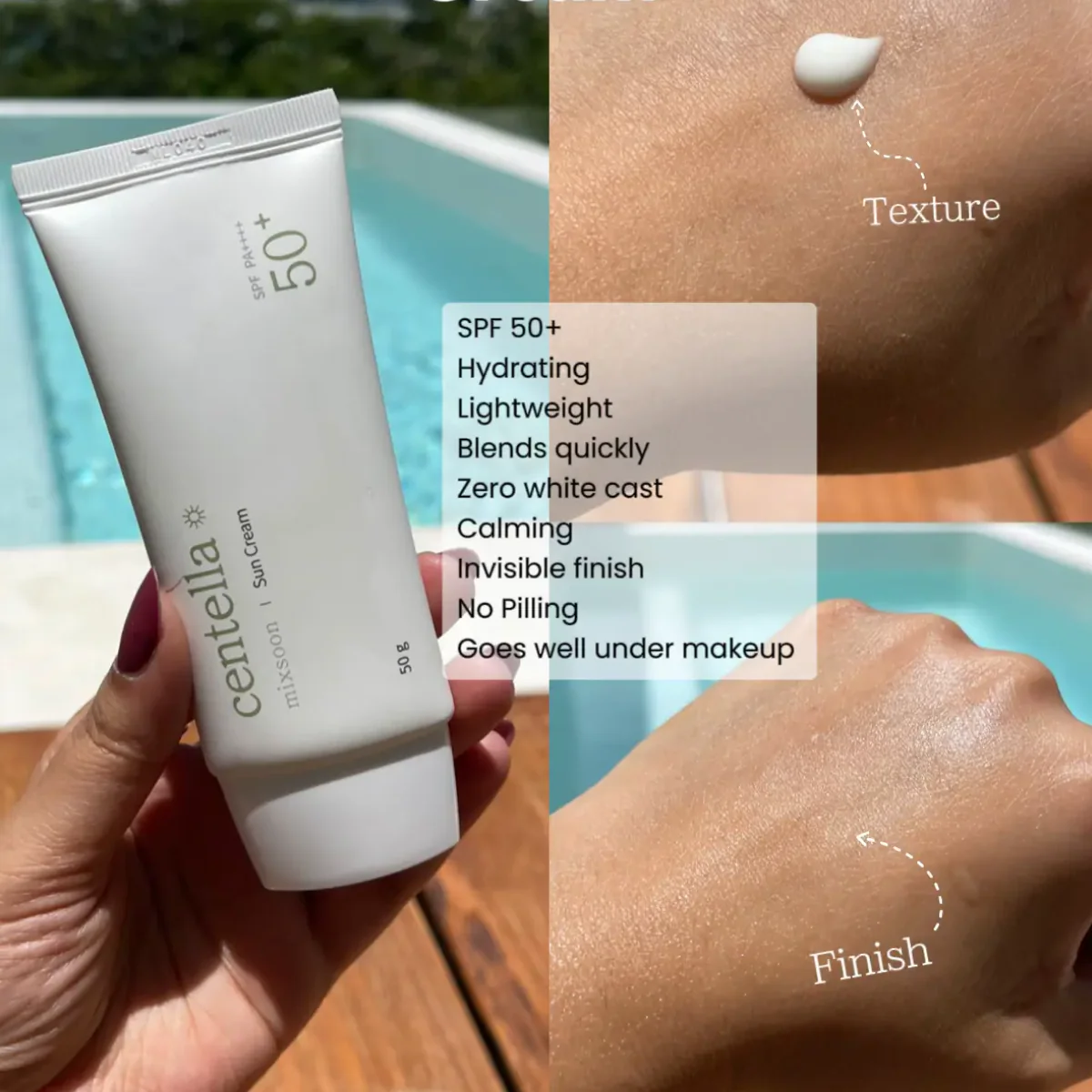 mixsoon - Centella Sun Cream SPF50+ PA++++ (Besleyici ve Nemlendirici Centella Güneş Kremi) 50gr - Image 2