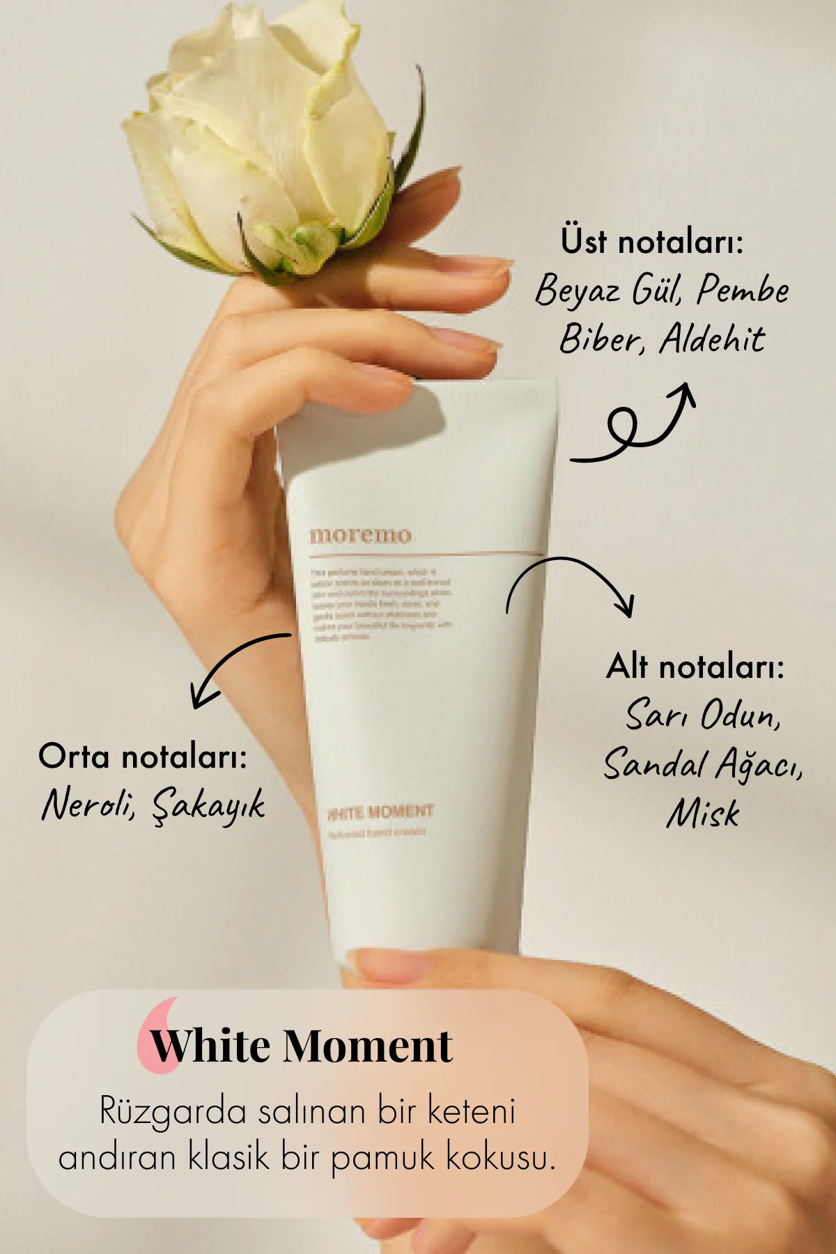 Moremo - Perfumed Hand Cream (Çiçek Kokulu Yumuşatıcı El Kremi) 50ml (SKT İndirimli) - Image 7