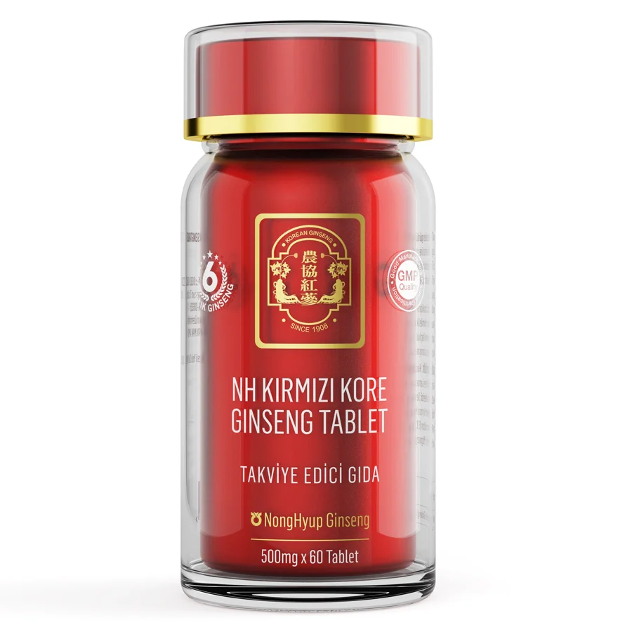 Nonghyup Ginseng (Kırmızı Kore Ginseng Tablet 60 Tablet) (30gr) (%90 Ginseng Oranı)