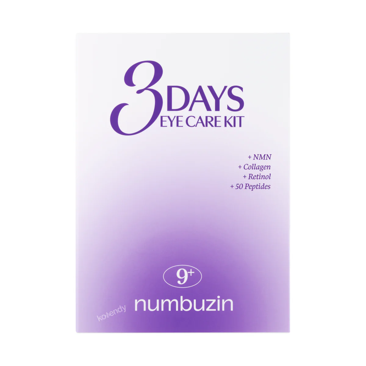 Numbuzin - No.9 3Days Eye Care Kit (Cream 1ml x 3, Patch 8g x 3) (Kırışıklık Önleyici Elastikiyet Koruyucu ve Şişkinlik Engelleyici NAD+ Retinollü Göz Bakım Kiti)