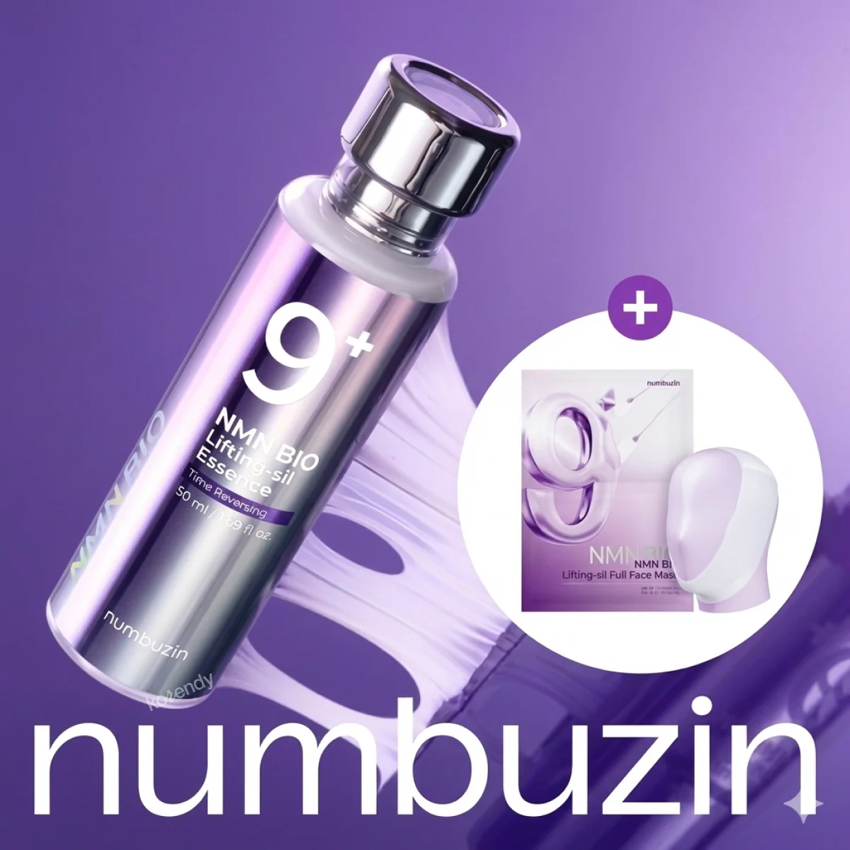 Numbuzin - No.9 Nmn Bio Lifting-Sil Essence Set (Sarkma Önleyici ve Elastikiyet Koruyucu NMN Bio-Lifting Esans ve Maske Seti)
