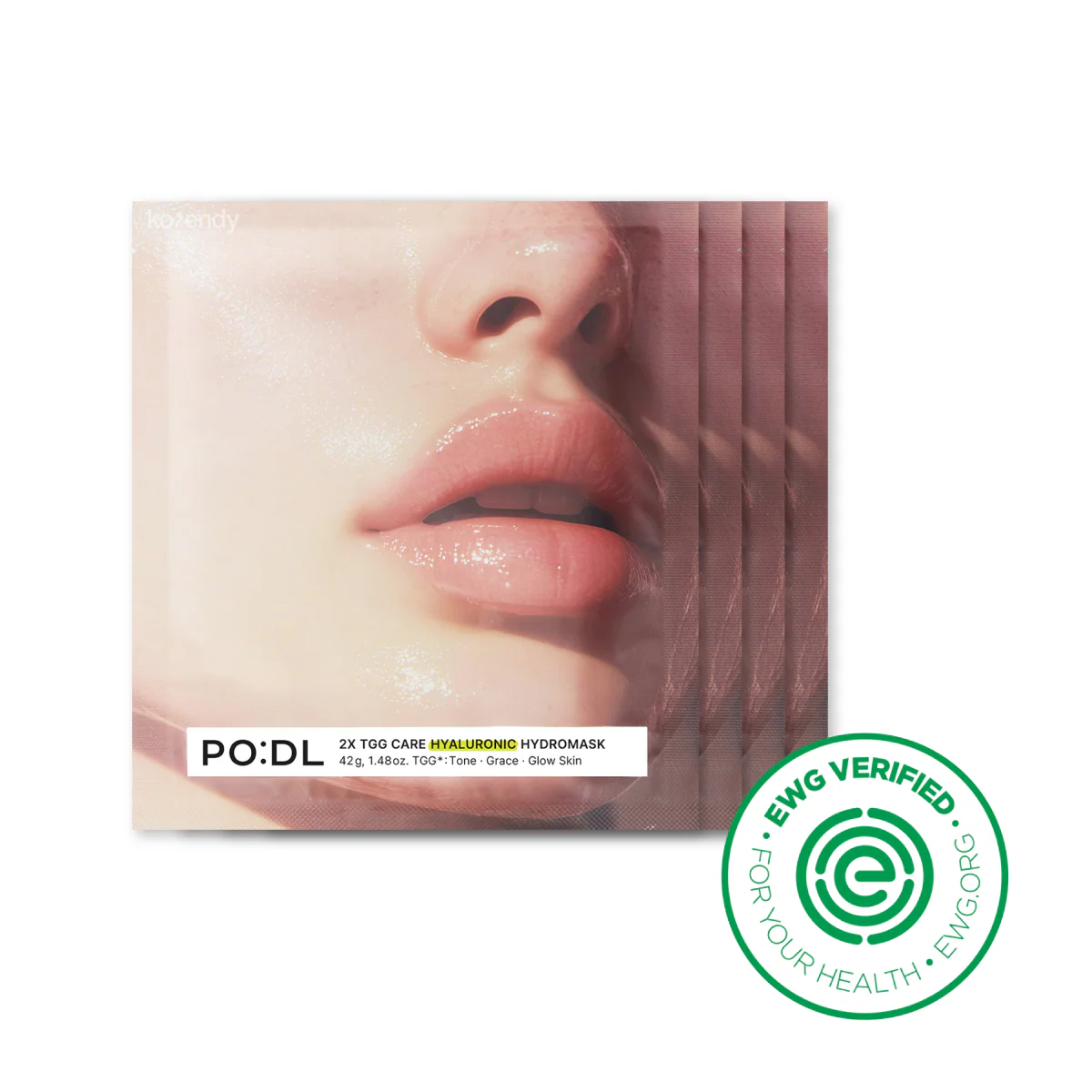 PO:DL - 2X TGG Care Hyaluronic Hydromask (Yoğun Nemlendirici ve Sıkılık Koruyucu Parlatıcı Beyaz Bal Özlü Şeffaflaşan Hidrojel Maske) 4lü - Image 3