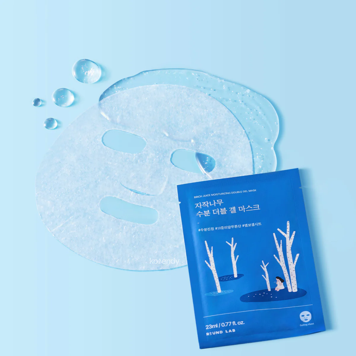 Round Lab - Birch Juice Moisturizing Double Gel Mask (Anında Serinletici ve Etkili Nemlendirici Huş Öz Sulu Jel Maske) 23ml x 10'lu maske - Image 3