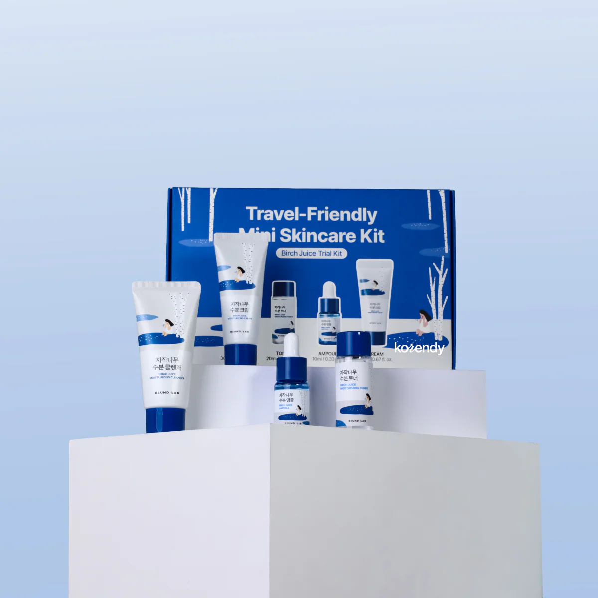 Round Lab - Birch Juice Trial Kit (Cleanser 30ml + Toner 20ml + Ampoule 10ml + Cream 20ml) - Image 3