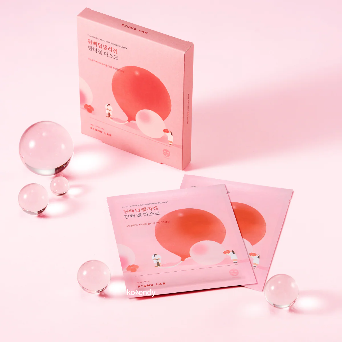 Round Lab - Camellia Deep Collagen Firming Gel Mask 34g (4lü) (Esneklik Koruyucu ve Kırışıklık & Geniş Gözenek Önleyici Kolajenli Maske) 34g - Image 3