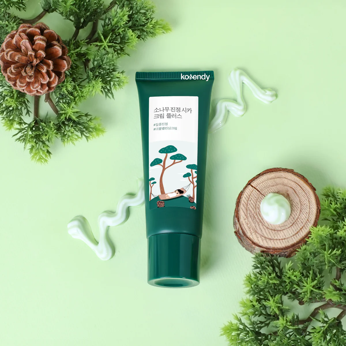 Round Lab - Pine Calming Cica Cream Plus (Cilt Stresi Karşıtı, Sebum Dengeleyen ve Cilt Sorunlarını Hedefleyen Çam Cica Kompleksli Çift Dokulu Krem ) 60ml - Image 3
