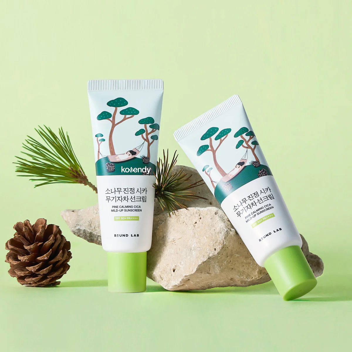 Round Lab - Pine Calming Cica Mild Up Sunscreen (Sebum Dengeleyici & Cildi Rahatlatan Çam Cica ve ACZERO™ Kompleksli Mineral Güneş Kremi) 40ml - Image 3