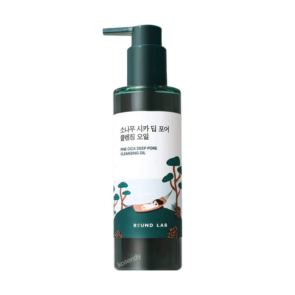 Round Lab - Pine Cica Deep Pore Cleansing Oil (Gözenek ve Siyah Nokta Önleyici Çam Cica & Aktif Kömürlü Temizleme Yağı) 200ml