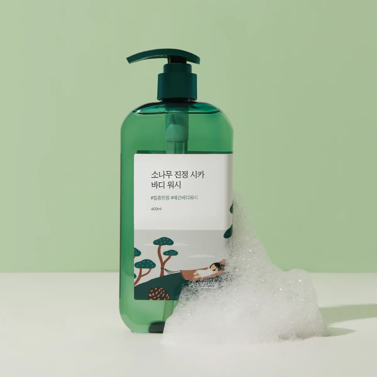 Round Lab - Pine Tree Calming Cica Bodywash (Vücut Aknesi ve Gözenek Karşıtı Çam Ağacı Özlü Vücut Temizleyicisi) 400ml - Image 3