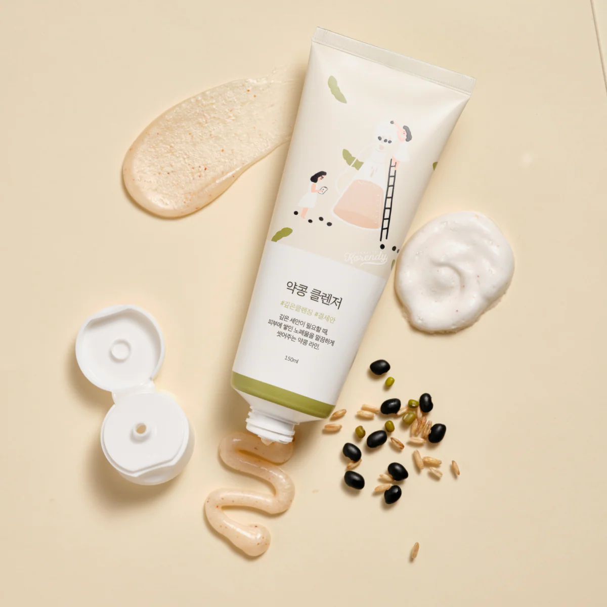 Round Lab - Soybean Nourishing Cleanser (Siyah Nokta Karşıtı ve Canlandırıcı Siyah Soya Fasulyeli Temizleyici) 150ml - Image 2