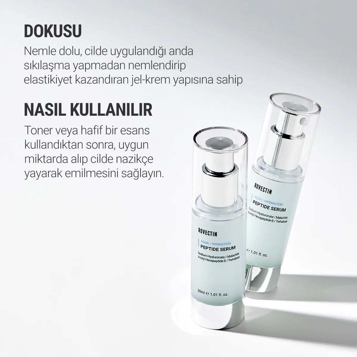Rovectin - Aqua Peptide Serum (Botoks Etkili Yaşlanma Karşıtı Yoğun Nemlendirici Serum) 30ml - Image 8