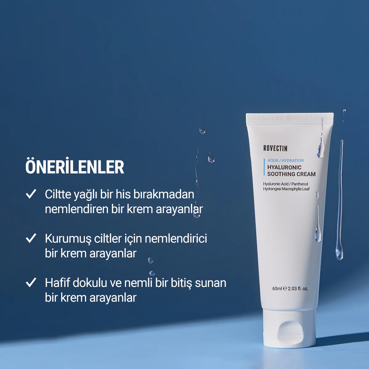 Rovectin - Aqua Hyaluronic Soothing Cream (8 Farklı Hyaluronik Asitli Nem Bariyeri Kremi) 60ml (%30 İndirimli) - Image 3