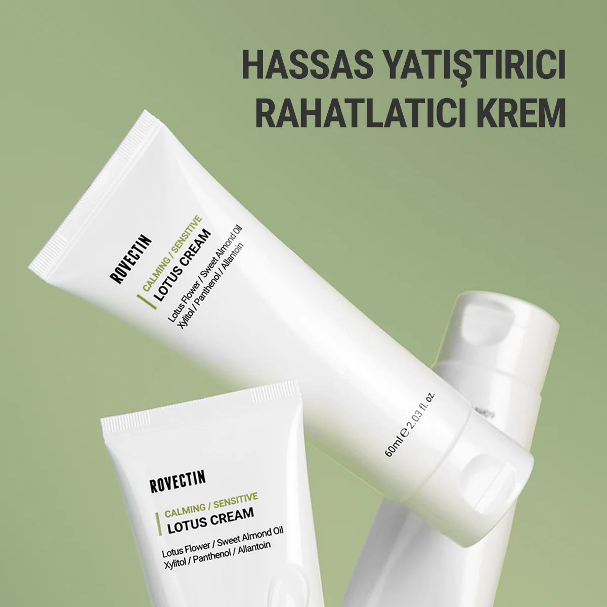 Rovectin - Calming Lotus Cream 60ml (Cilt Hasarına Karşı Koruyucu Lotus Çiçekli  Nem Hapsedici Krem) 60ml (%30 İndirimli) - Image 4