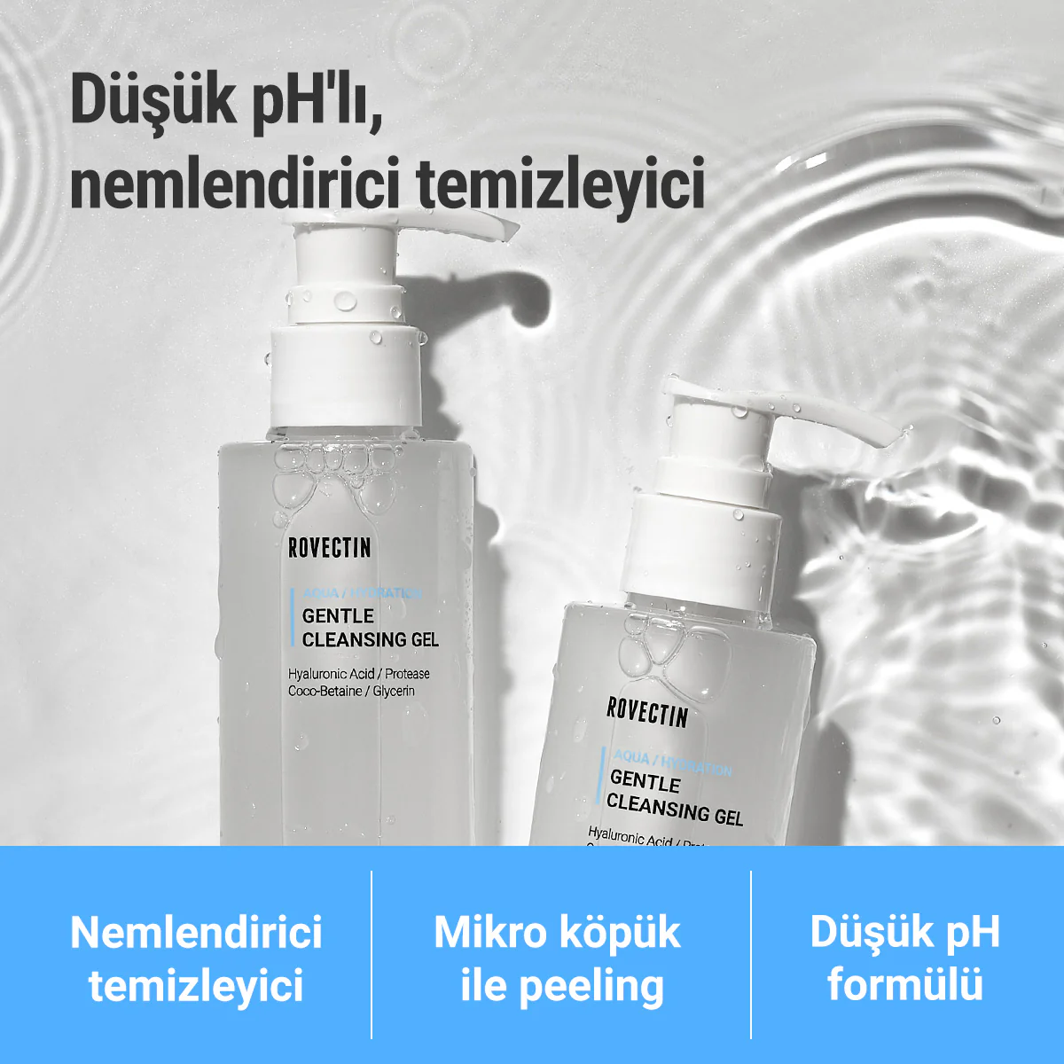 Rovectin - Aqua Gentle Cleansing Gel (Kurutmayan Nazik Nem Bariyeri Temizleyicisi) 175ml - Image 2